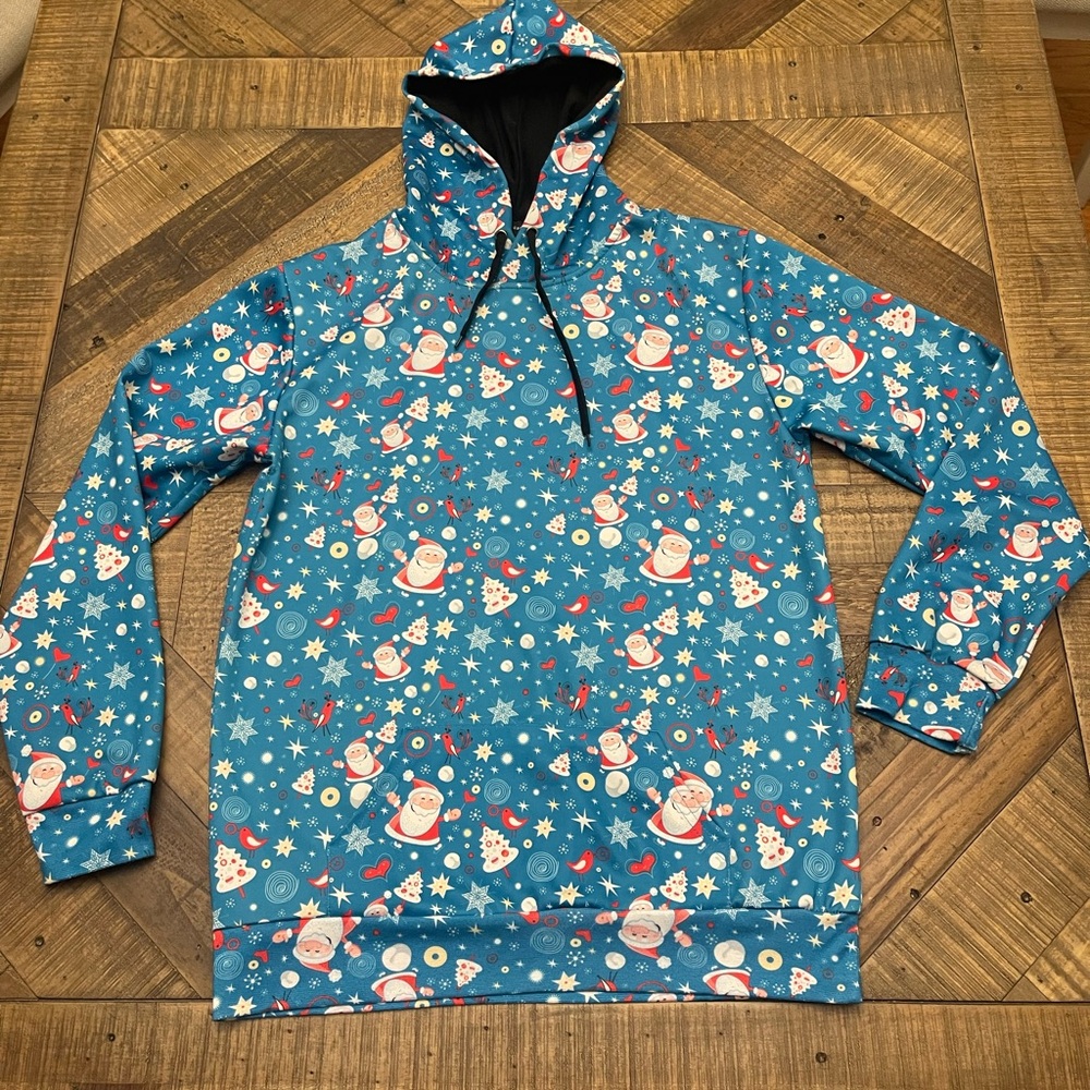 Cheerful Holiday Blue Women's Hoodie